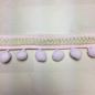 Preview: Pompon Borte - Fischgrät - rosa/natur